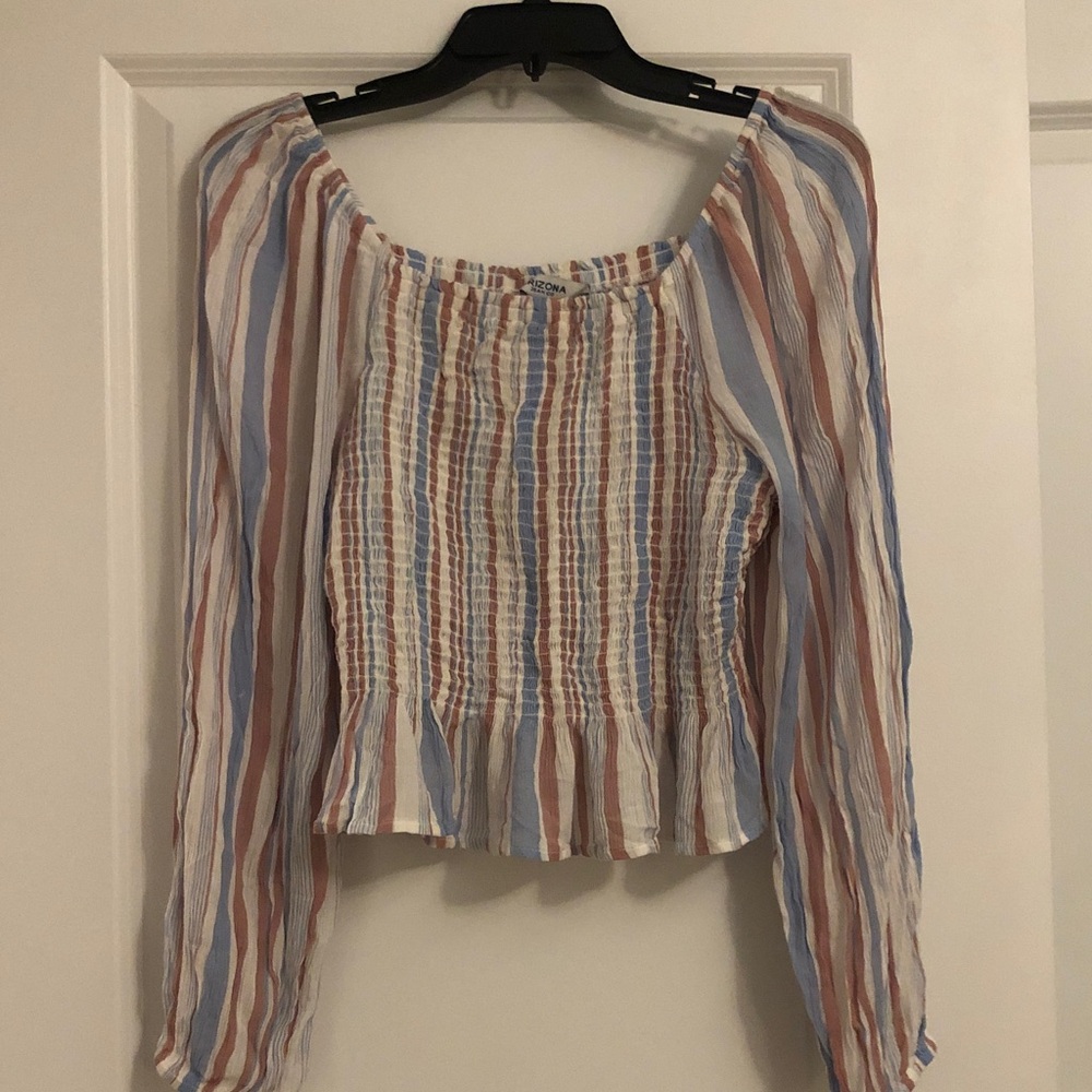 Arizona Jean Company Multicolor Striped Blouse